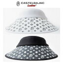 CASTELBAJAC カステルバジャック UV広幅ツバ　モノグラムプリントバイザー　7242191230 レディース バイザー