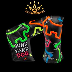 【送料無料】Scotty Cameron Custom shop Junk Yard Dog Black スコッティキャメロン カスタムショップ　ヘッドカバー スタンダード フリースタイル ネオン ジャンクヤード　ドッグ　パターカバー