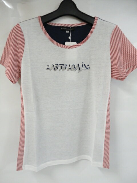 『60%OFF !!』CASTELBAJAC カステルバジャック 手書きモチーフ　半袖Tシャツ　レディースウェア【ホワ..
