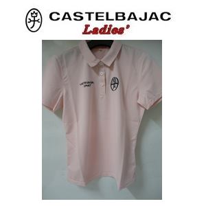 カステルバジャック 【50%OFF !!】CASTELBAJAC カステルバジャック 交織布帛使い半袖ポロシャツ　レディースウェア『40/M/ベビーピンク』24470-209