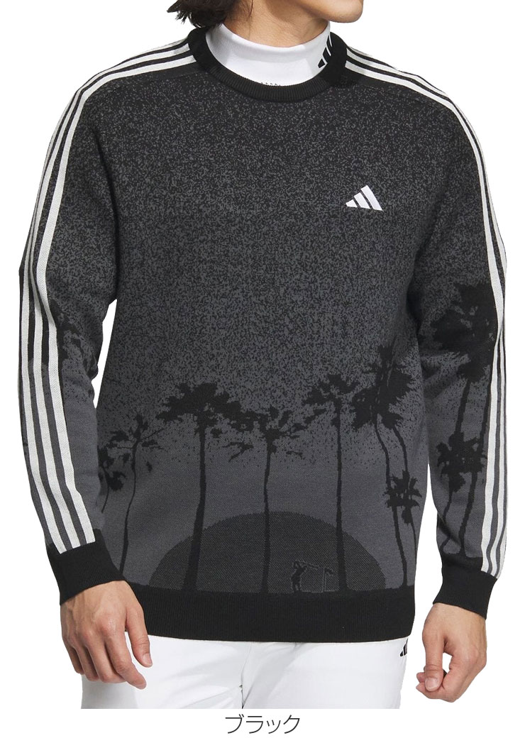 アディダス ゴルフウェア メンズ LA サンセット クルーネック セーター MKR98 M-XL [即納]