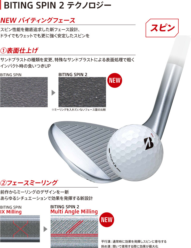 [SALE価格] ブリヂストンゴルフ バイティング スピン 2 ノーメッキ ウエッジ N.S.PRO MODUS3 TOUR115 シャフト 特注カスタムクラブ golfranger-10551427 ゴルフレンジャー サンプル画像3