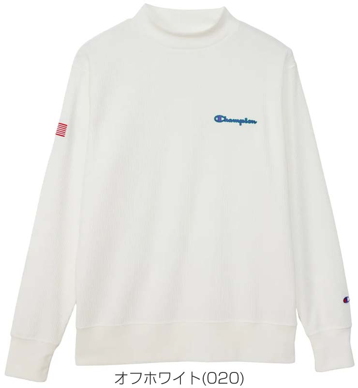チャンピオン Champion ゴルフ ワッフル モックネック 長袖シャツ ウェア メンズ 2025年秋冬モデル M-XL C3-CG404 [即納]