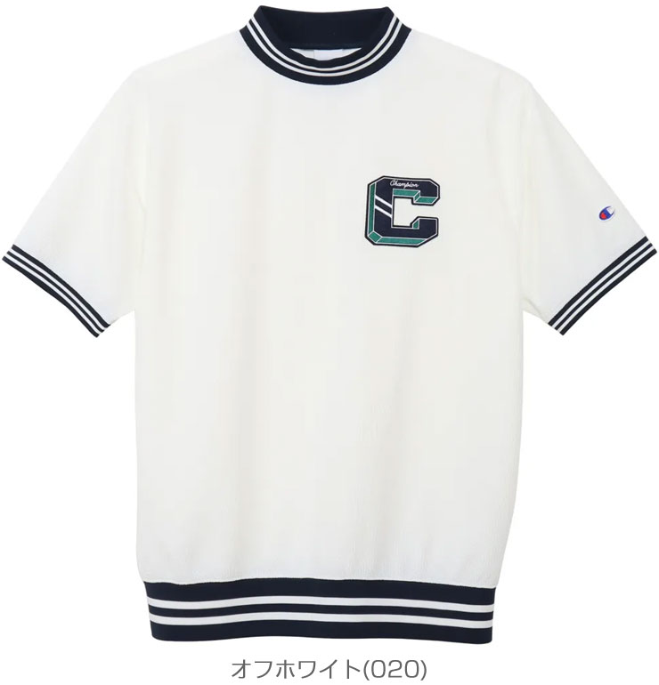 チャンピオン ゴルフ champion GOLF ワッフル 裾リブ モックネック 半袖シャツ ウェア メンズ 2026年春夏モデル M-XL C3-DG303 [即納]