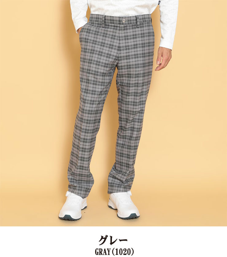 キャロウェイ 8WAYストレッチ チェック柄 裏起毛 ロングパンツ ゴルフウェア メンズ S-4L C24226116 [即納]