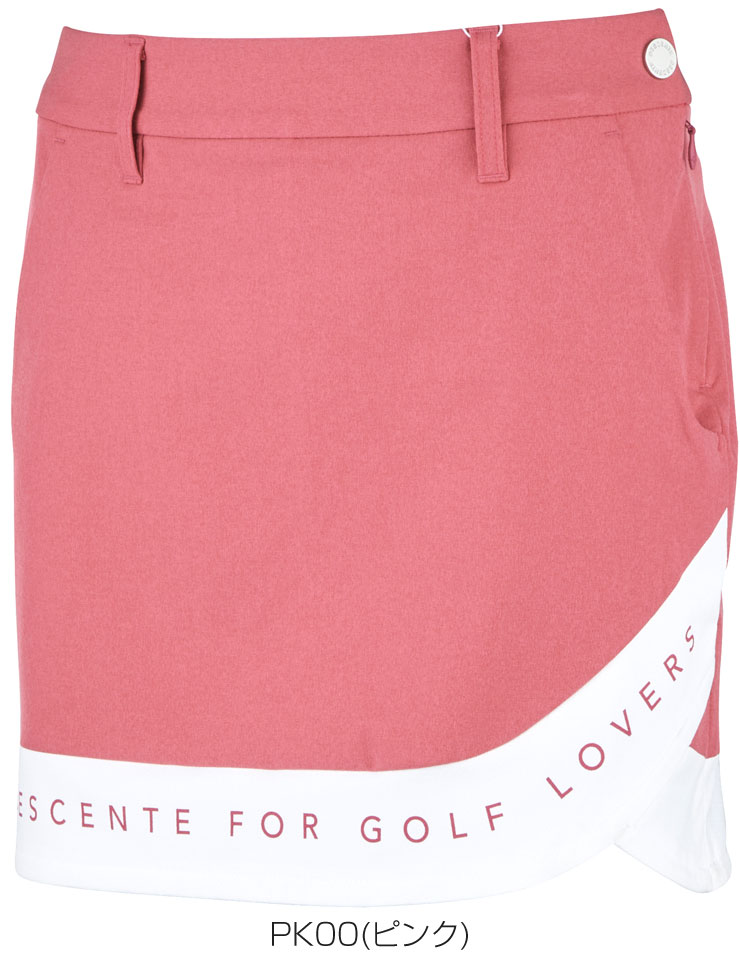 デサントゴルフ レディース ゴルフウェア 4WAY メランジストレッチ スカート インナーパンツ付き DGWTJE04 2022年春夏モデル [即納]