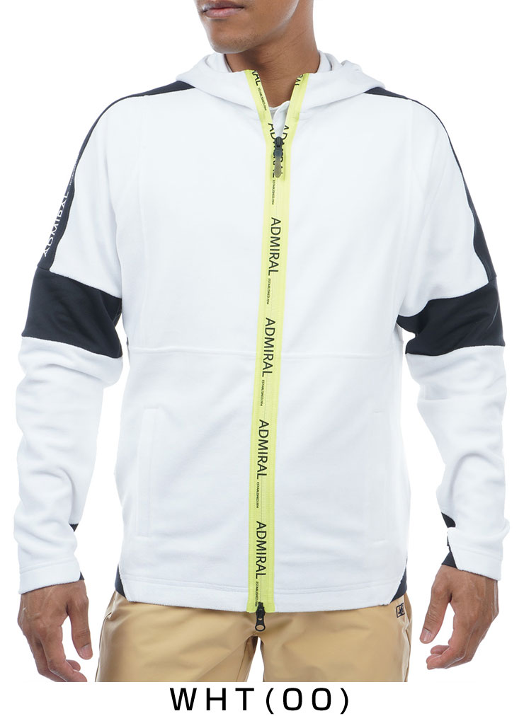 アドミラルゴルフ メンズ ウェア ストレッチフリース パフォーマンスフーディ フルジップ ブルゾン ADMA3A4 M-LL [即納]