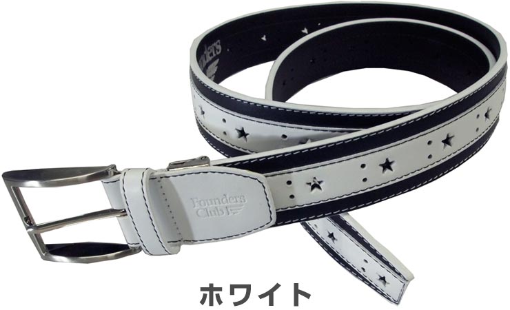 [SALE価格] ファウンダースクラブ メンズ ゴルフウエア スターパンチング 日本製 牛革ベルト FC-8612A