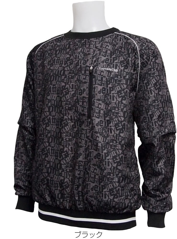 [SALE価格] ファウンダースクラブ メンズ ゴルフウエア 裏トリコット プルオーバー クルーネック ブルゾン FC-0296W M-O