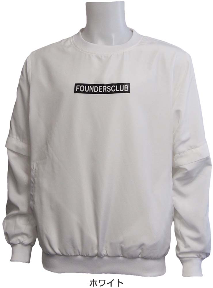 [SALE価格] ファウンダースクラブ FoundersClub チェストロゴ 裏トリコット クルーネック プルオーバー ブルゾン ゴルフウェア メンズ 2025年秋冬モデル M-O FC-0331W