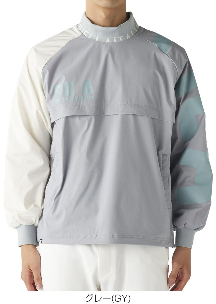フィラゴルフ FILA GOLF アシンメトリーカラー プルオーバー ハイネック ブルゾン ウェア メンズ 2025年秋冬モデル M-3L 785-262 [即納]
