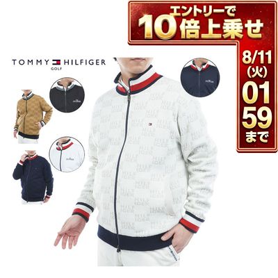 ＼エントリーでP10倍！7/19 20:00‐7/26 1:59／ トミーヒルフィガー ロゴジャガードニット フルジップ リバーシブル ジャケット ゴルフウェア メンズ 2025年秋冬モデル M-3L THMA574 [即納]