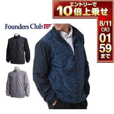 ＼エントリーでP10倍！7/19 20:00‐7/26 1:59／ ファウンダースクラブ メンズ ゴルフウエア カモ柄 フルジップ ブルゾン FC-0313W M-O