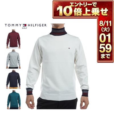 ＼エントリーでP10倍！7/19 20:00‐7/26 1:59／ トミーヒルフィガー シグネチャーストライプ ハイネックセーター ゴルフウェア メンズ M-3L THMA471 [即納]