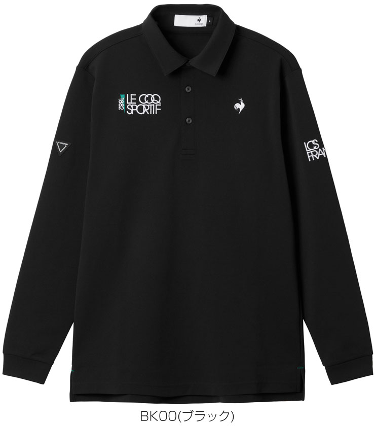 ルコックスポルティフ ゴルフ サンスクリーン ベーシックデザイン 長袖 ポロシャツ ウェア メンズ 2025年秋冬モデル M-3L LG5FLS00M [即納]