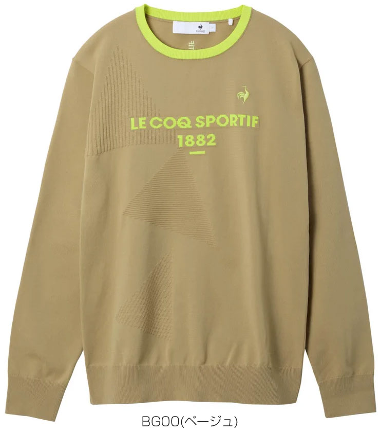 ルコックスポルティフ ゴルフ le coq sportif golf トライアングル柄 クルーネックセーター ウェア レディース 2025年秋冬モデル S-LL LG5FST00L [即納]