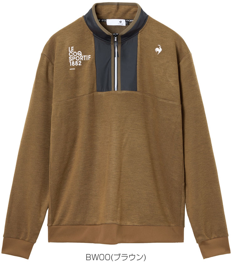 ルコックスポルティフ ゴルフ le coq sportif golf セーターライク ハーフジップ スウェット ウェア メンズ 2025年秋冬モデル M-3L LG5FSW01M [即納]