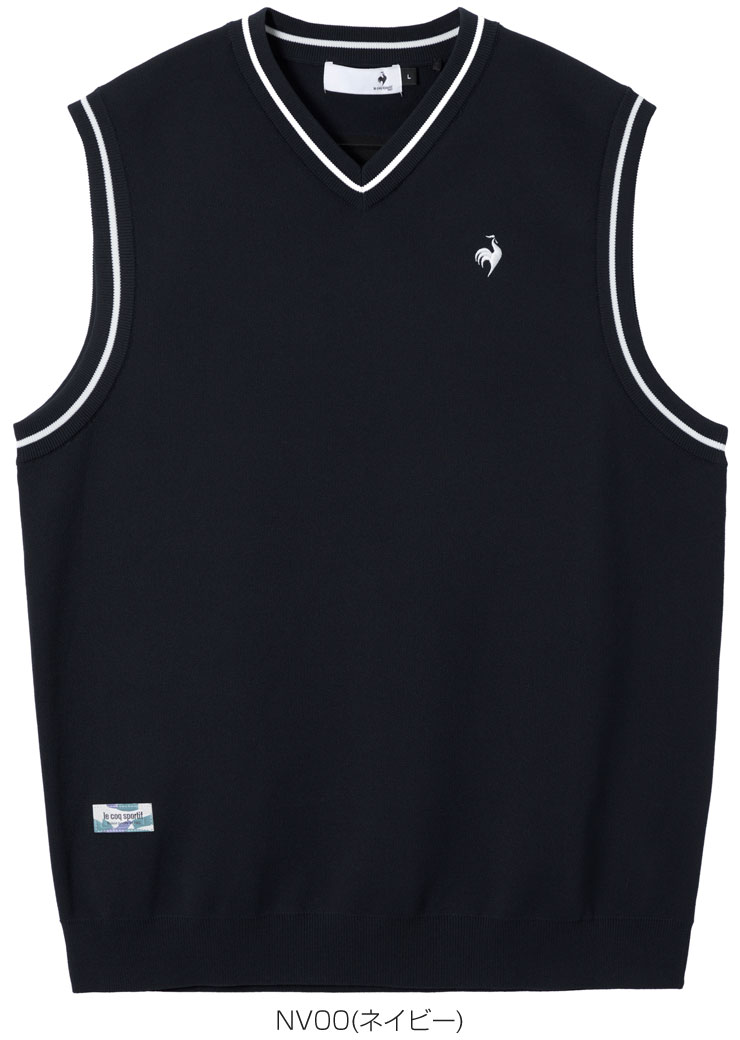 ルコックスポルティフ ゴルフ le coq sportif golf Vネック ニットベスト ウェア メンズ 2025年秋冬モデル M-3L LG5FVE80M [即納]