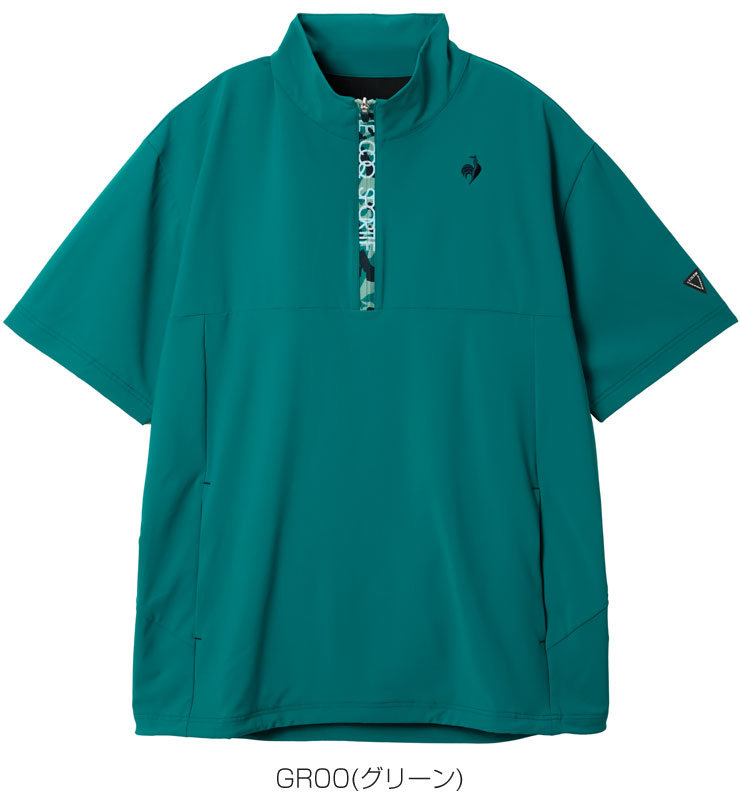 ルコックスポルティフ ゴルフ ハーフジップ 半袖 ウインドブルゾン ウェア メンズ 2025年秋冬モデル M-3L LG5FWB80M [即納]