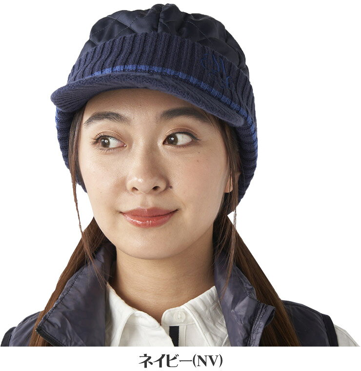 マリクレール marie claire 中綿キルト ニットキャップ ゴルフウェア レディース 2025年秋冬モデル 735-954 [即納]