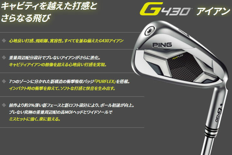 [SALE価格]　ピン　G430　アイアン　N.S.　PRO　850GH　NEO　シャフト　6本セット[＃6-P、45度] 3