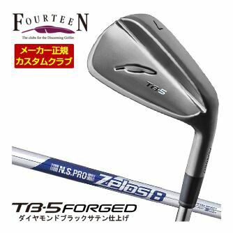 FOURTEEN - 特注カスタムクラブ フォーティーン 2025NEW TB-5 FORGED アイアン ダイヤモンドブラックサテン仕上げ N.S.PRO ZEROS 8 シャフト 4本セット[＃7-P]