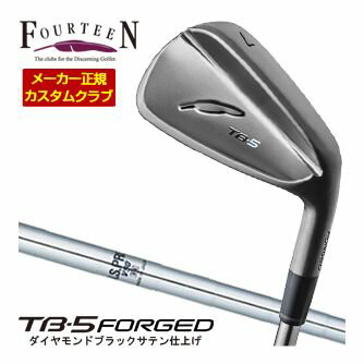 FOURTEEN - 特注カスタムクラブ フォーティーン 2025NEW TB-5 FORGED アイアン ダイヤモンドブラックサテン仕上げ N.S. PRO V90 シャフト 4本セット[＃7-P]