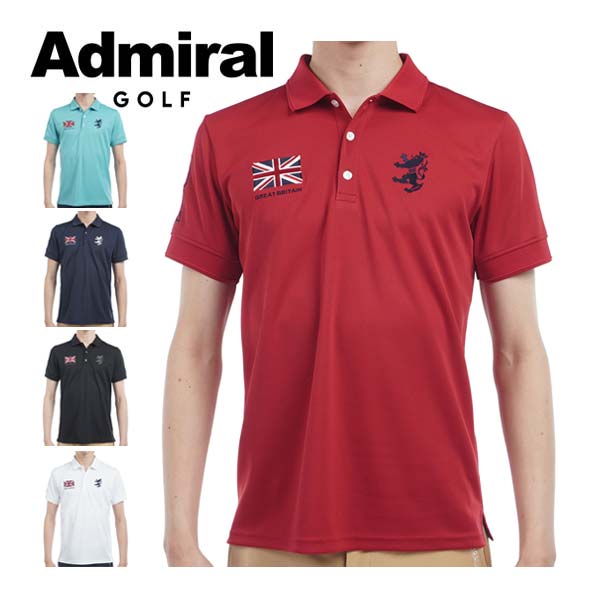 アドミラルゴルフ フラッグ 半袖 ポロシャツ ウェア メンズ 2025年春夏モデル M-4L ADMA517 [即納]
