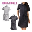 ロッキー&ホッパー フォントプリント 半袖 ワンピース ゴルフウェア レディース 2025年春夏モデル M-L RH-1799SL