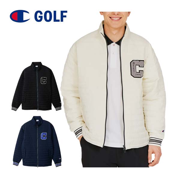 チャンピオン ゴルフ Champion サガラ刺繍 フルジップ 中綿ジャケット ウェア メンズ 2025年秋冬モデル M-XL C3-CG604 [即納]