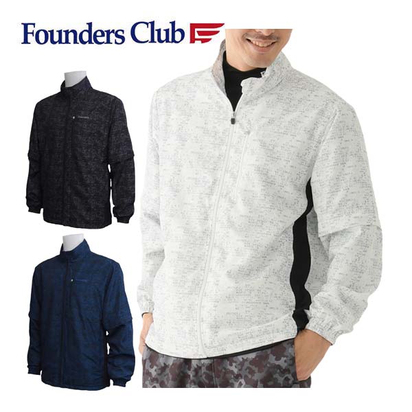メーカー希望小売価格はメーカーカタログに基づいて掲載しています。FoundersClub ファウンダース クラブ ゴルフ おすすめ オススメ ゴルフ用品 男性 メンズ WEAR ウエア ゴルフウエア アパレル 洋服 アウター トップス 上着 ジャケット ジップアップ テキストプリント 総柄 切り替えデザイン 撥水 はっ水 ホワイト ブラック ネイビー 黒 白 紺 FC25FWWEARファウンダースクラブ メンズ ゴルフウエア 裏トリコット 総柄 フルジップ ブルゾン FC-0332W テキストプリントとスタイルを引き締める脇切り替えライン ▼撥水加工 素材 表地：ポリエステル100％(タフタ) 裏地：ポリエステル100％(トリコット) サイズ目安(cm) M L O 身長 167-173 172-178 177-183 チェスト 87-93 93-99 99-105 ウエスト 78 84 90