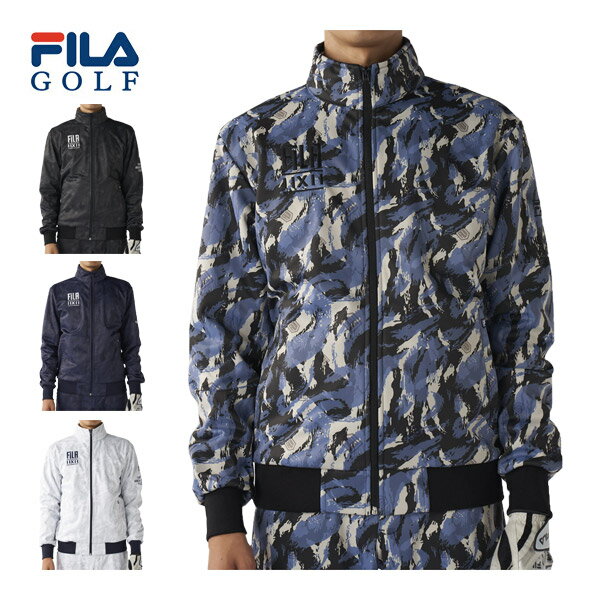 フィラゴルフ FILA GOLF 総柄 ボンディング フルジップ ブルゾン ウェア メンズ 2025年秋冬モデル M-3L 785-207 [即納]