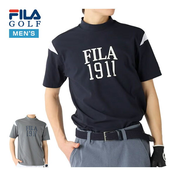 メーカー希望小売価格はメーカーカタログに基づいて掲載しています FILA GOLF ゴルフ おすすめ オススメ アパレル ゴルフ用品 洋服 男性 トップス 半そで マイクロカノコ 鹿の子 吸汗速乾 UVカット グレー ネイビー 紺フィラゴルフ メンズ ゴルフウェア カレッジロゴ モックネック 半袖シャツ 746-641 詳細画像 商品特徴 吸汗速乾、UVカット機能を持つマイクロカノコ素材と環境に優しいリサイクル原料を使用しています。 特徴的なスラントライン切り替えパターンデザインでカレッジ調書体のロゴプリントがアクセントです。 《機能》吸汗速乾 UVカット スペック 素材 ポリエステル：100% サイズ目安(cm) M L LL 3L 身長 165-175 170-180 175-185 175-185 チェスト 88-96 94-102 100-108 106-114
