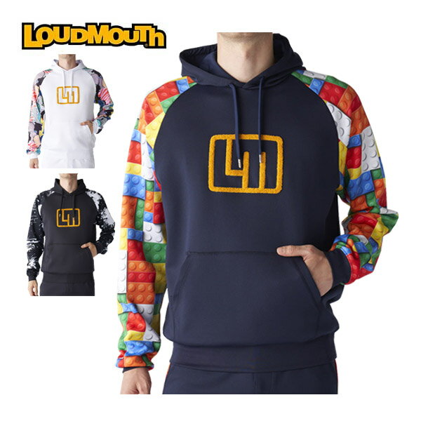 ラウドマウス ゴルフ LOUDMOUTH ダンボールニット サガラ刺繍 プルオーバー フーディ ウェア メンズ 2025年秋冬モデル M-4L 775-400 [即納]