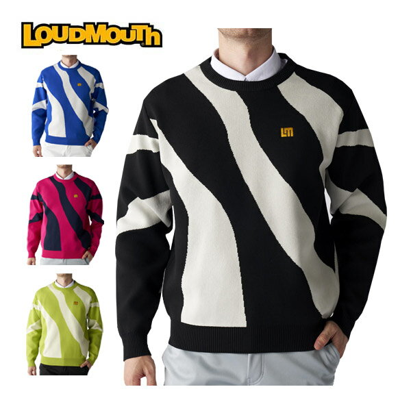 ラウドマウス ゴルフ LOUDMOUTH クルーネック 軽量 ニット ウェア メンズ 2025年秋冬モデル M-4L 775-700 [即納]