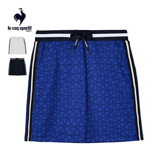 ルコックスポルティフ ゴルフ le coq sportif golf トライアングル総柄 ジャージスカート ウェア レデ..