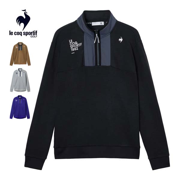 ルコックスポルティフ ゴルフ le coq sportif golf セーターライク ハーフジップ スウェット ウェア メンズ 2025年秋冬モデル M-3L LG5FSW01M [即納]