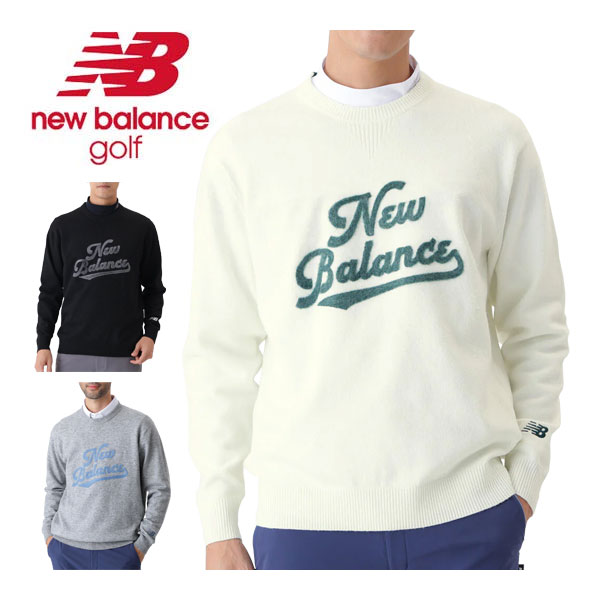 [SALE価格] ニューバランス new balance ゴルフ ロゴニードルパンチ プルオーバー クルーネック ニット..