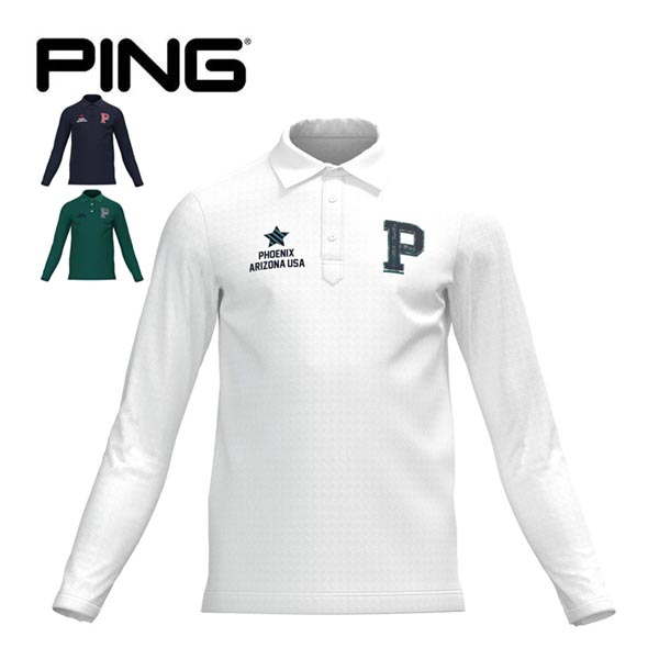 ピンPING千鳥ジャカード裏起毛長...