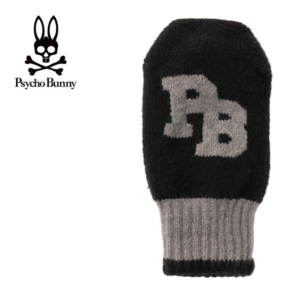 サイコバニー Psycho Bunny 片手用 ニット リバーシブル ミトン ユニセックス PBMG565F