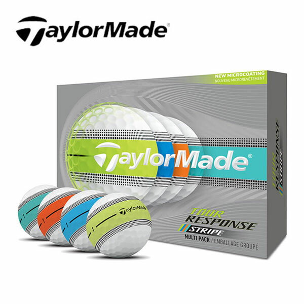 テーラーメイド TaylorMade 2026年モデル ツアーレスポンス ストライプ ゴルフボール マルチ 1ダース [12球入り]