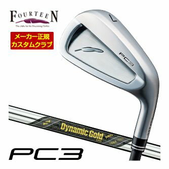FOURTEEN - 特注カスタムクラブ フォーティーン 2024 PC3 アイアン ダイナミックゴールド MID 115 シャフト 単品[＃5、＃6、＃7、＃8、＃9、PW]