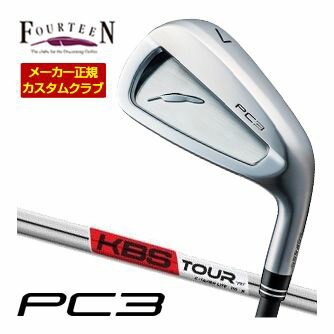 FOURTEEN - 特注カスタムクラブ フォーティーン 2024 PC3 アイアン KBS TOUR C-TAPER LITE シャフト 4本セット[＃7-P]