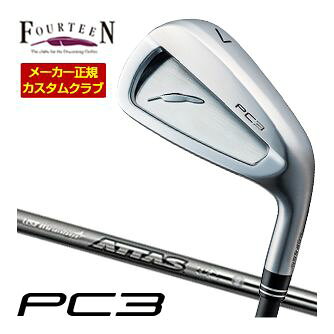 FOURTEEN - 特注カスタムクラブ フォーティーン 2024 PC3 アイアン USTマミヤ アッタス アイアン 115 シャフト 単品[＃5、＃6、＃7、＃8、＃9、PW]