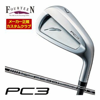 FOURTEEN - 特注カスタムクラブ フォーティーン 2024 PC3 アイアン FS-90i ブラックカラー オリジナルスチール シャフト 4本セット[＃7-P]