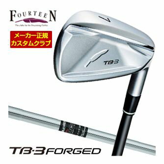 世界で一番やさしい単一素材構造の軟鉄鍛造アイアンを作りたかった。Fourteen 2025NEW TB3 FORGED フォーティーン ザ TB-3 フォージド Fourteen TB3 フォージド Elevate エレベート MPH95メーカー希望小売価格はメーカーカタログに基づいて掲載しています。フォーティーン 2025NEW TB-3 Forged アイアン 特注カスタムクラブ ▲標準シャフト装着時スペック（参考スペック）▲ こちらのモデルは2025年11月7日発売開始予定モデルとなります。 長さ、バランス指定について 標準長さをご指定の場合は、メーカー規定の長さになります。 ±0.5インチの範囲で無料対応可能です。 標準バランスご希望の場合は、メーカー推奨バランスになります。 ご希望のバランス・長さをご指定の場合は、バランスをコメント欄にご記入下さい。 バランスは1ポイント刻みでの対応となります。 0.5ポイント刻みのご指定はメーカーにてお受け致しかねます。 ヘッド・シャフト重量により、お客様のご希望のスペックに添えない場合が御座います。 その際は、当方よりメールにてご連絡致します。 グリップについて