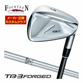 世界で一番やさしい単一素材構造の軟鉄鍛造アイアンを作りたかった Fourteen 2025NEW TB3 FORGED フォーティーン ザ TB-3 フォージド Fourteen TB3 フォージド NSPRO V90メーカー希望小売価格はメーカーカタログに基づいて掲載していますフォーティーン 2025NEW TB-3 Forged アイアン 特注カスタムクラブ ▲標準シャフト装着時スペック（参考スペック）▲ こちらのモデルは2025年11月7日発売開始予定モデルとなります。 長さ、バランス指定について 標準長さをご指定の場合は、メーカー規定の長さになります。 ±0.5インチの範囲で無料対応可能です。 標準バランスご希望の場合は、メーカー推奨バランスになります。 ご希望のバランス・長さをご指定の場合は、バランスをコメント欄にご記入下さい。 バランスは1ポイント刻みでの対応となります。 0.5ポイント刻みのご指定はメーカーにてお受け致しかねます。 ヘッド・シャフト重量により、お客様のご希望のスペックに添えない場合が御座います。 その際は、当方よりメールにてご連絡致します。 グリップについて