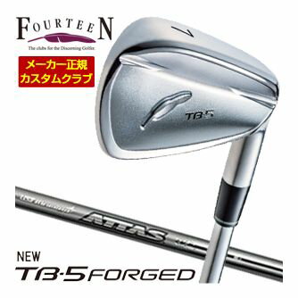 これだという打感。五感をつらぬく気持ちよさがある。「フォルム」「打感」「やさしさ」が、黄金比のように美しいバランスを誇る。それが、フォーティーンのアイアン。Fourteen 2025NEW TB5 FORGED フォーティーン ザ TB-5 フォージド Fourteen TB5 フォージド アッタス アイアン UST MAMIYA マミヤ ATTAS IRON 10メーカー希望小売価格はメーカーカタログに基づいて掲載しています。フォーティーン 2025NEW TB-5 Forged アイアン 特注カスタムクラブ ▲標準シャフト装着時スペック（参考スペック）▲ こちらのモデルは2024年11月8日発売開始予定モデルとなります。 長さ、バランス指定について 標準長さをご指定の場合は、メーカー規定の長さになります。 ±0.5インチの範囲で無料対応可能です。 標準バランスご希望の場合は、メーカー推奨バランスになります。 ご希望のバランス・長さをご指定の場合は、バランスをコメント欄にご記入下さい。 バランスは1ポイント刻みでの対応となります。 0.5ポイント刻みのご指定はメーカーにてお受け致しかねます。 ヘッド・シャフト重量により、お客様のご希望のスペックに添えない場合が御座います。 その際は、当方よりメールにてご連絡致します。 グリップについて
