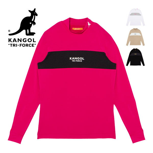 カンゴール　トライフォース　レディース　ゴルフウェア　カラー切り替え　モックネック　長袖シャツ　KFBA-51　Ladies　S-L【あす楽対応】