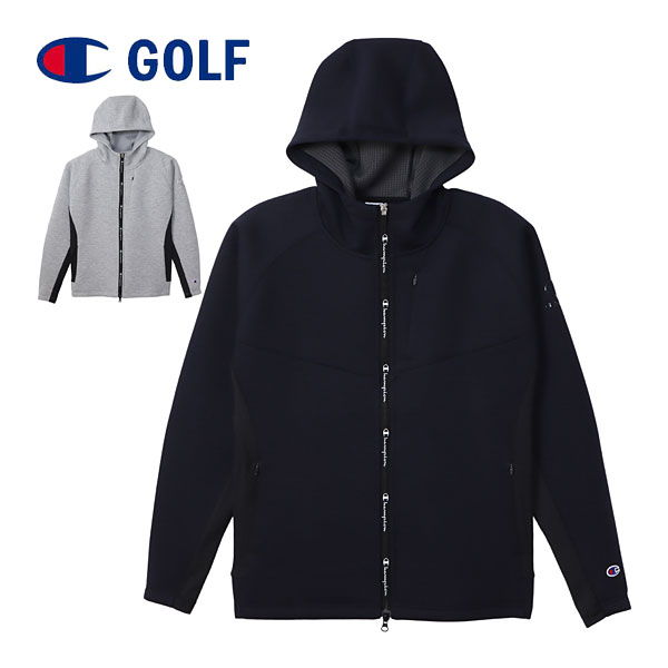 champion GOLF ゴルフ おすすめ オススメ ゴルフ用品 男性 メンズ WEAR ウエア ゴルフウエア アパレル 洋服 スポーツ 長袖 長そで パーカー フーディ フード トレーナー スウェット スエット フルジップ ジップアップ シャツ 高機能 軽量 軽い 裏面メッシュ ラグランスリーブ ジップポケット ダブルジップ Wrap-Air 3層構造 TECH WEAVE ストレッチ 伸縮性 動きやすい 撥水 通気 保温 防寒 暖かい グレー ネイビー 紺 CH23FWWEARメーカー希望小売価格はメーカーカタログに基づいて掲載しています。通気性、ストレッチ性、保温性に優れた三層構造で、飛べるくらい軽い！着心地の機能スウェット素材 「Wrap-Air（ラップエアー）」を使用したTECH WEAVE（テックウィーブ） 3LS ジップフーデッドスウェットシャツです。 表面に撥水加工を行い、裏面にメッシュ構造のドライ感と軽快感のあるポリエステル素材を採用しています。 肩の動きをスムーズにするラグランスリーブに加え、両脇から袖にかけてストレッチ性の高い異素材を組み合わせることで フィット感を向上するなど、ゴルフのプレー時の快適性を高めたアイテムです。 正面裾はシンプルな縫製手法で、アドレス時のウエスト周りのたわみを軽減、背面裾はフィット感を高めるリブ仕様です。 左胸、両脇にジップポケットを付き。 使いやすいダブルジップに入れたChampion（チャンピオン）ロゴと、 左袖に光沢のある転写プリントで入れたCロゴとChampionのコンビネーションロゴがデザインポイントです。 ▼ 逆開ジップ仕様 ▼ 天テープ仕様 ▼ メタリック転写 ▼ 両脇・胸ジップポケット仕様 素材 Tech Weave 3LS Wrap-Air 本体 ： ポリエステル82％、レーヨン12％、ポリウレタン5％、ナイロン1％ 別布部分 ： ポリエステル88％、ポリウレタン12％ サイズ目安 S M L XL 身長(cm) 162-168 167-173 172-178 177-183 胸囲(cm) 85-91 89-95 93-99 97-103 ウエスト(cm) 71-77 75-81 79-85 83-89